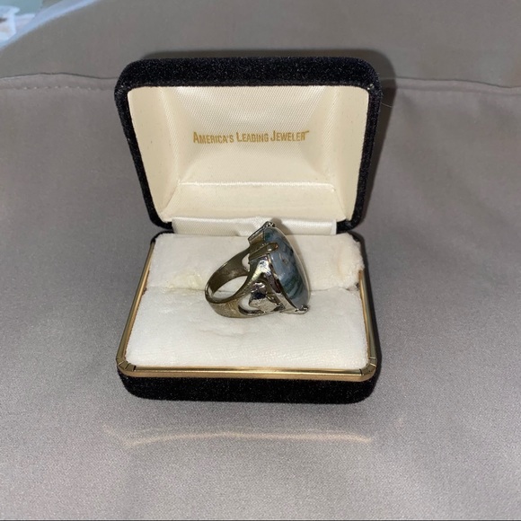 ART DECO AGATE RING - Picture 4 of 6